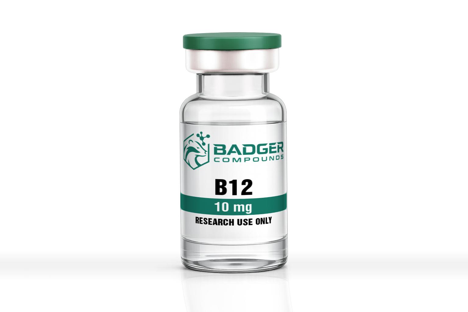 B12 cyanocobalamin 10mg vial, ≥99% HPLC purity, research use only