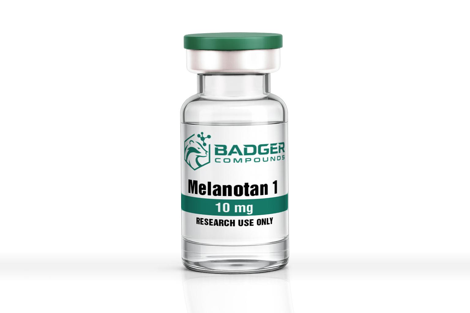 Melanotan I peptide lyophilized powder research vial