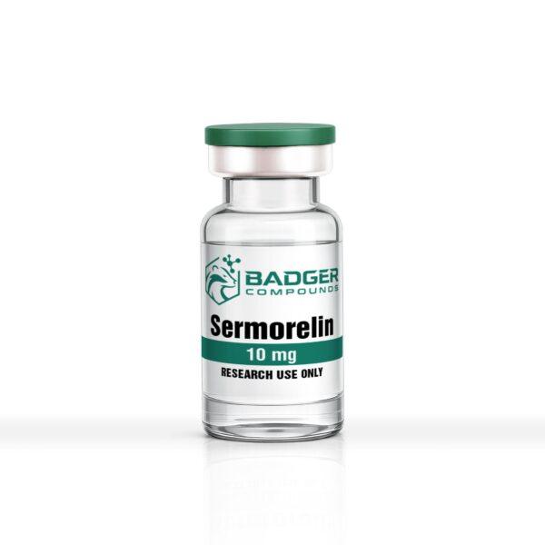 Sermorelin peptide lyophilized powder research vial