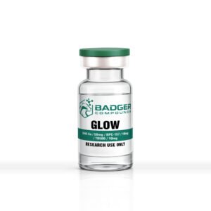 70mg vial "GLOW" with Badger Compounds Logo