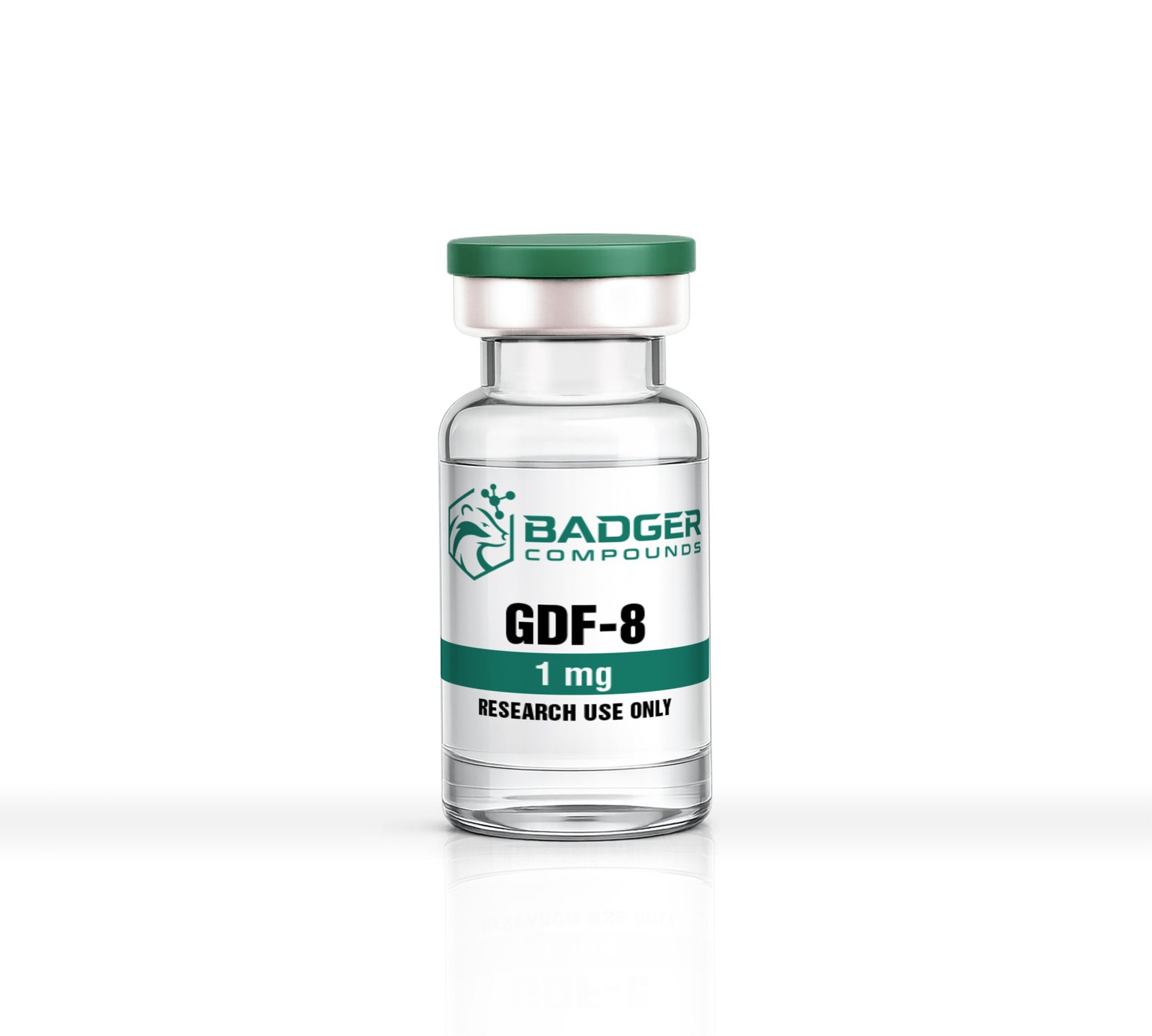 1 mg vial GDF-8 with Badger Compounds Logo
