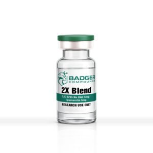 10mg vial CJC-1295 No DAC/Ipamorelin blend with Badger Compounds Logo