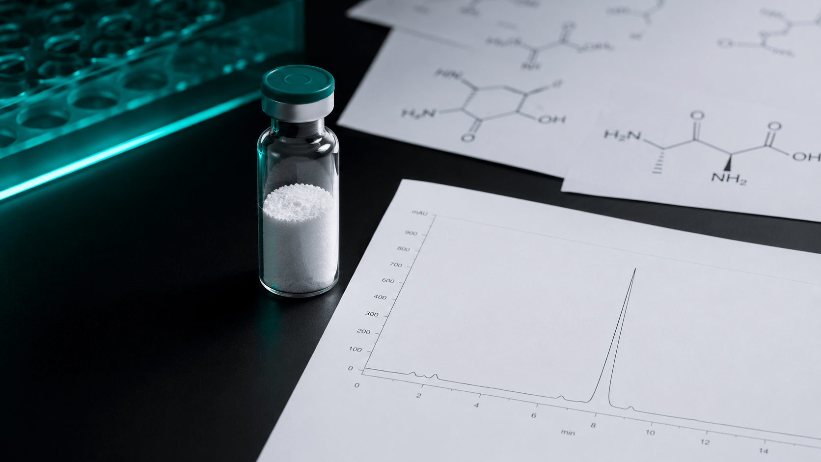 Peptide purity research HPLC chromatogram analysis — Badger Compounds