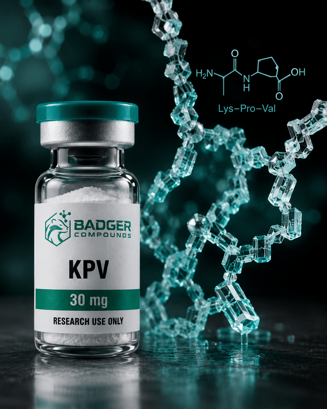 KPV tripeptide anti-inflammatory research peptide vial