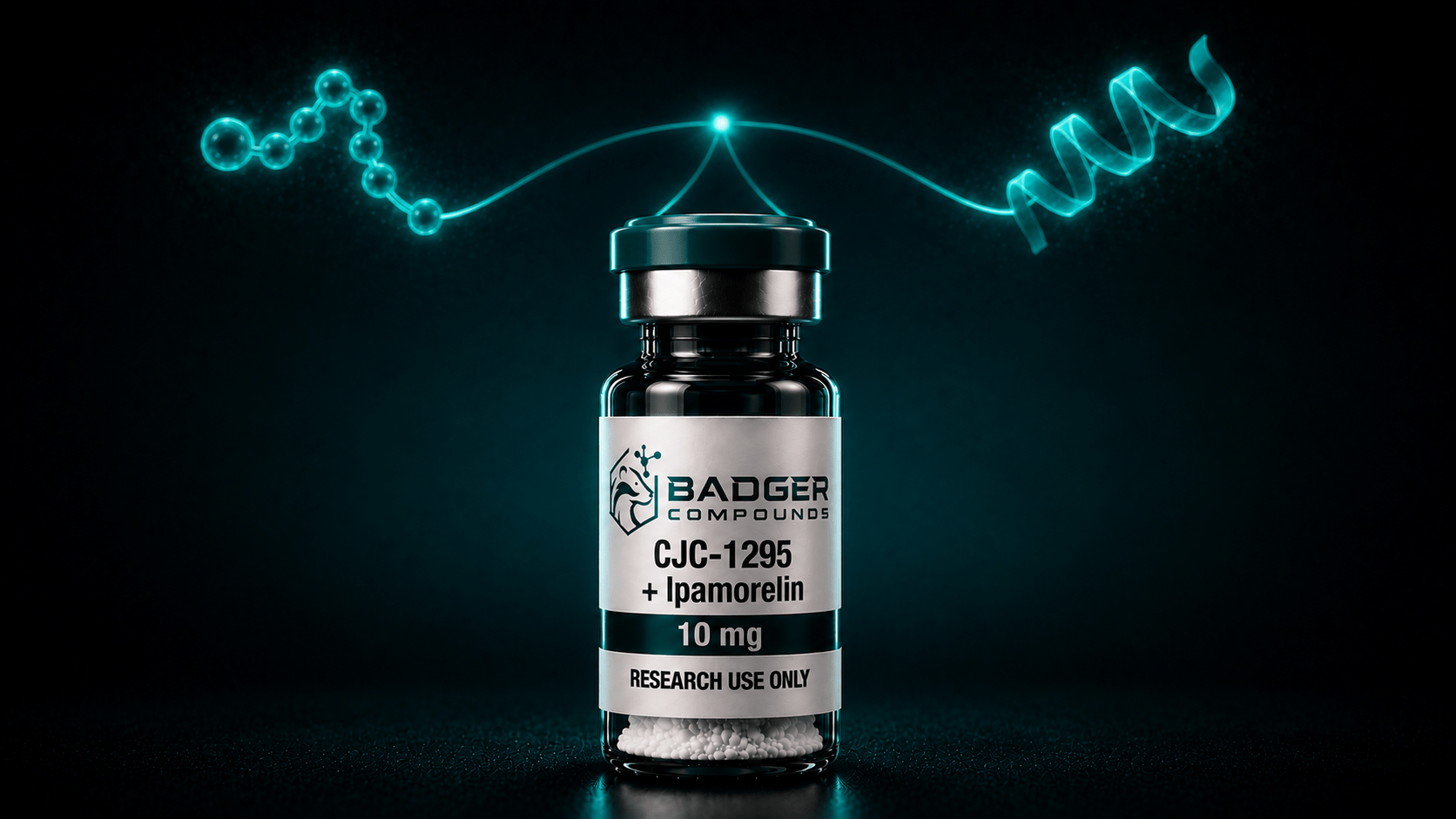 CJC-1295 and Ipamorelin peptide blend vial