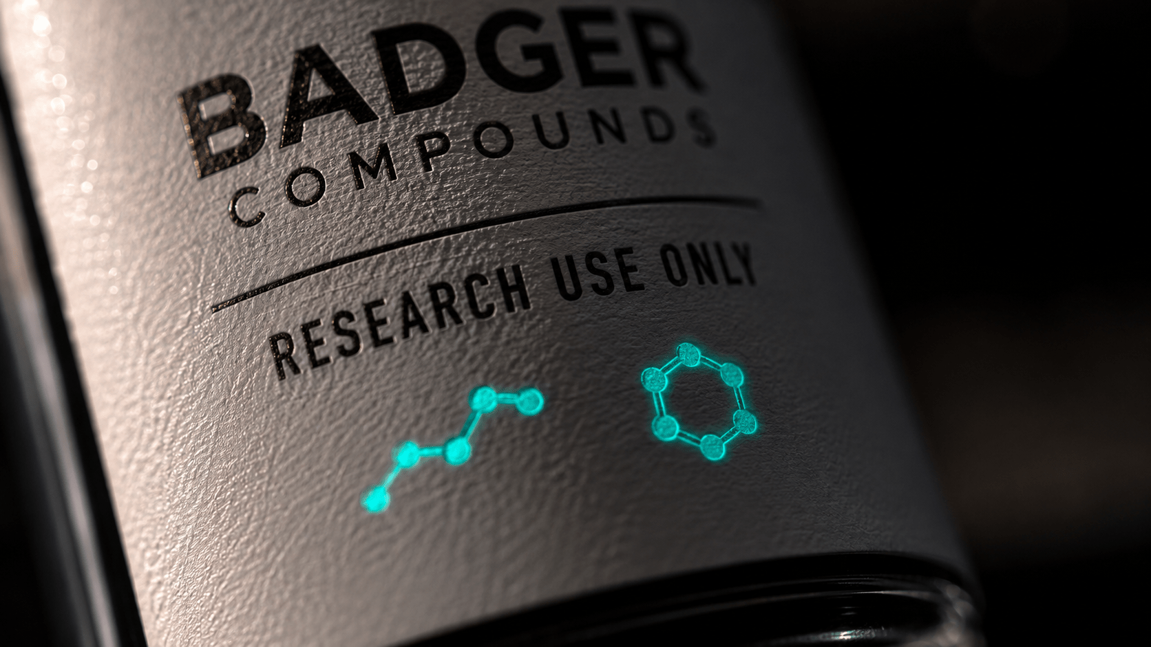 Cyclic vs linear peptides shown by a research peptide vial with an open chain and a closed ring structure