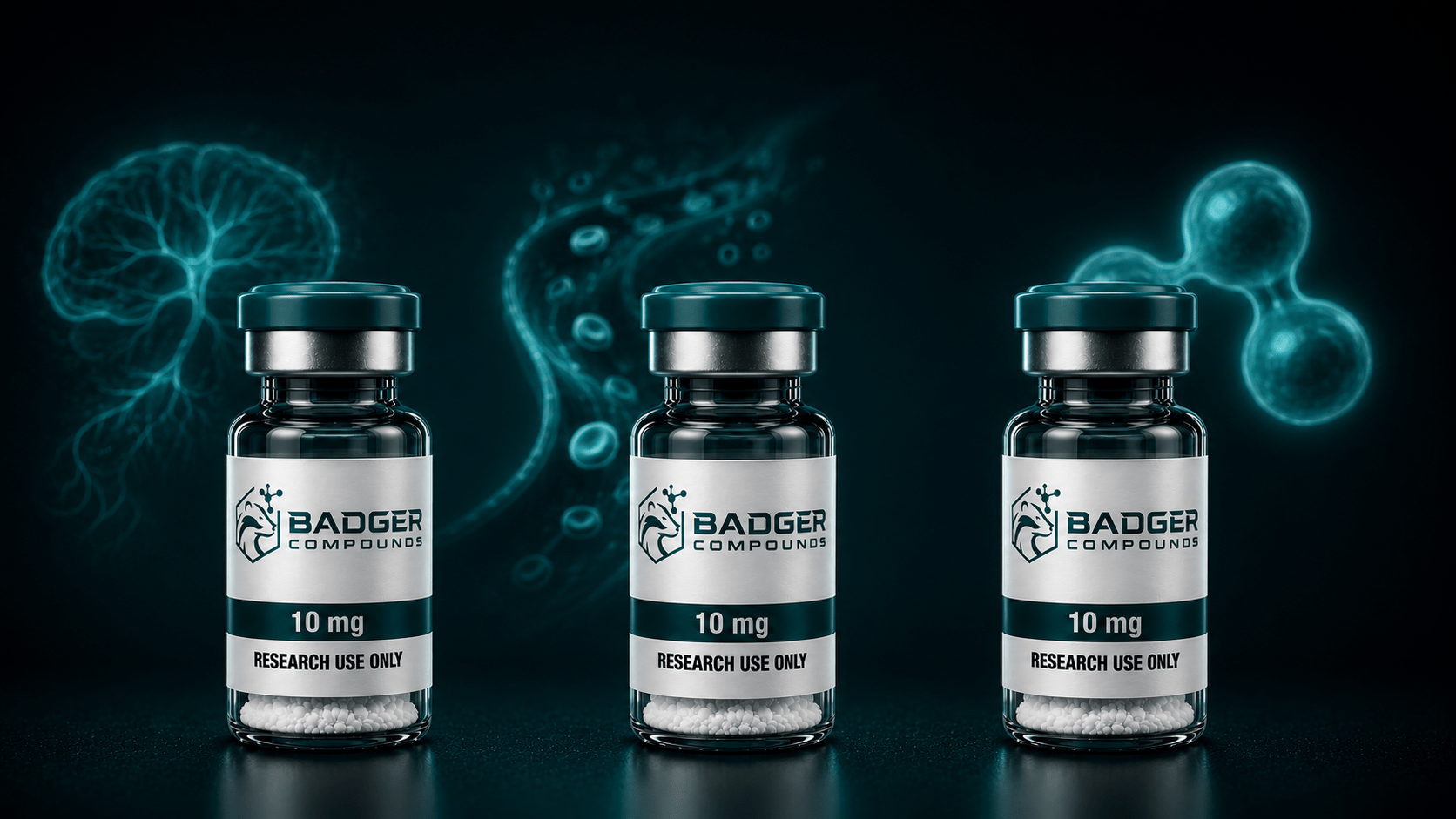 Neuropeptides vs hormones vs growth factors compared by a research peptide vial with three signaling pathway motifs