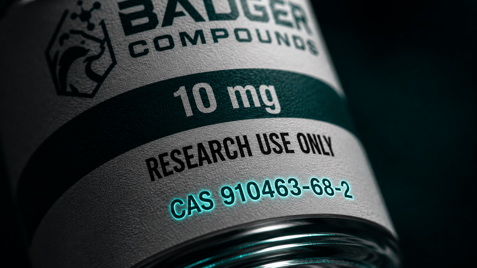 CAS number explained by a research peptide vial label showing a chemical registry identifier
