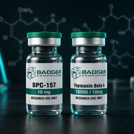BPC-157 and TB-500 research compounds for regenerative and tissue repair investigation - Badger Compounds