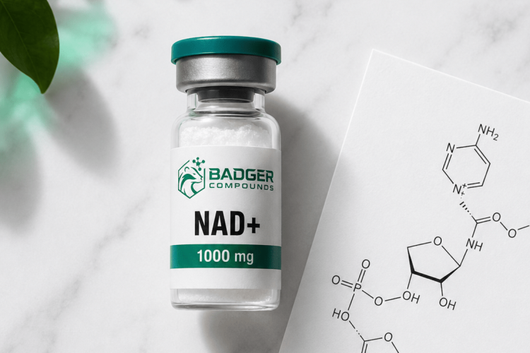 NAD+ precursors cellular energy research - NMN NR nicotinamide riboside investigation - Badger Compounds