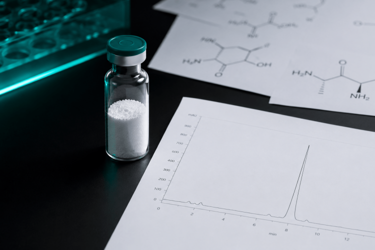 Peptide purity research HPLC chromatogram analysis — Badger Compounds