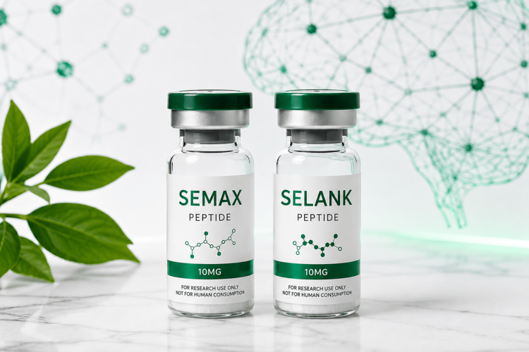 Semax and Selank neurological research peptides for BDNF and GABAergic pathway investigation - Badger Compounds