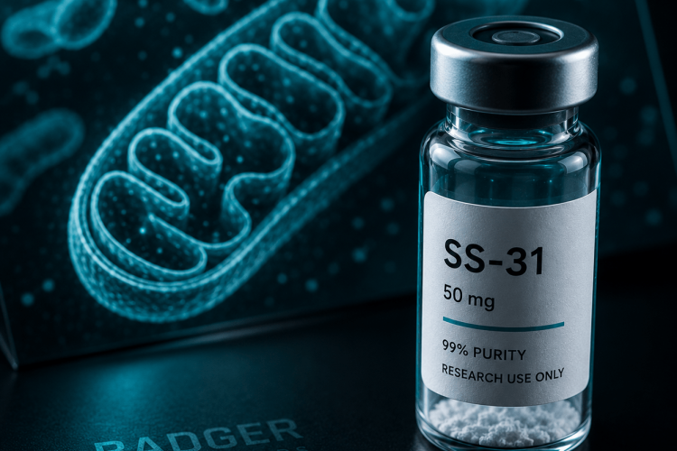 SS-31 peptide research - Elamipretide mitochondrial membrane cardiolipin investigation - Badger Compounds