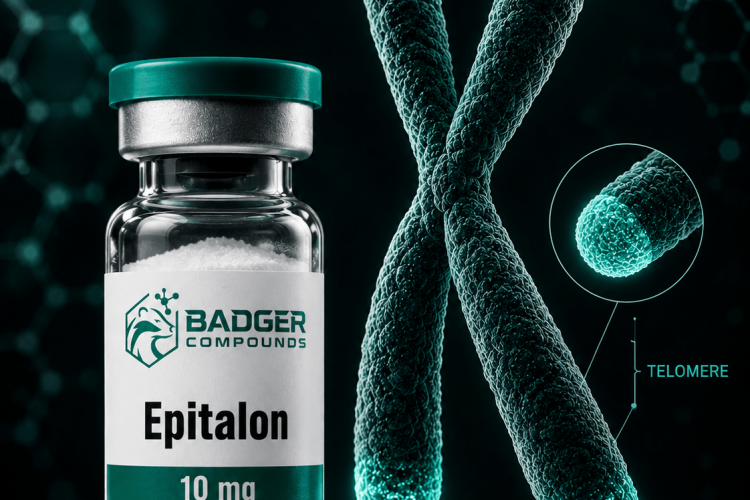 Epithalon AEDG tetrapeptide telomere biology research peptide vial
