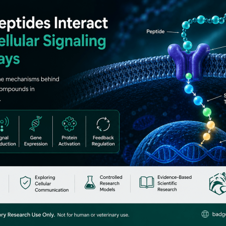Peptide interaction with cellular signaling pathways in laboratory research settings