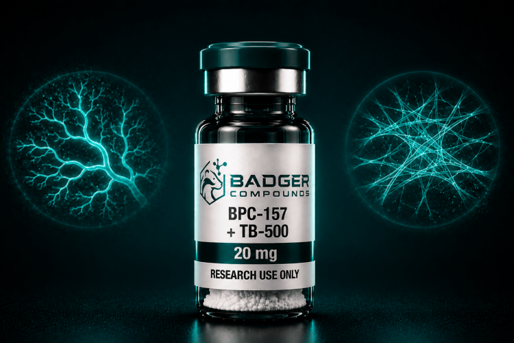 TB-500 and BPC-157 peptide blend vial